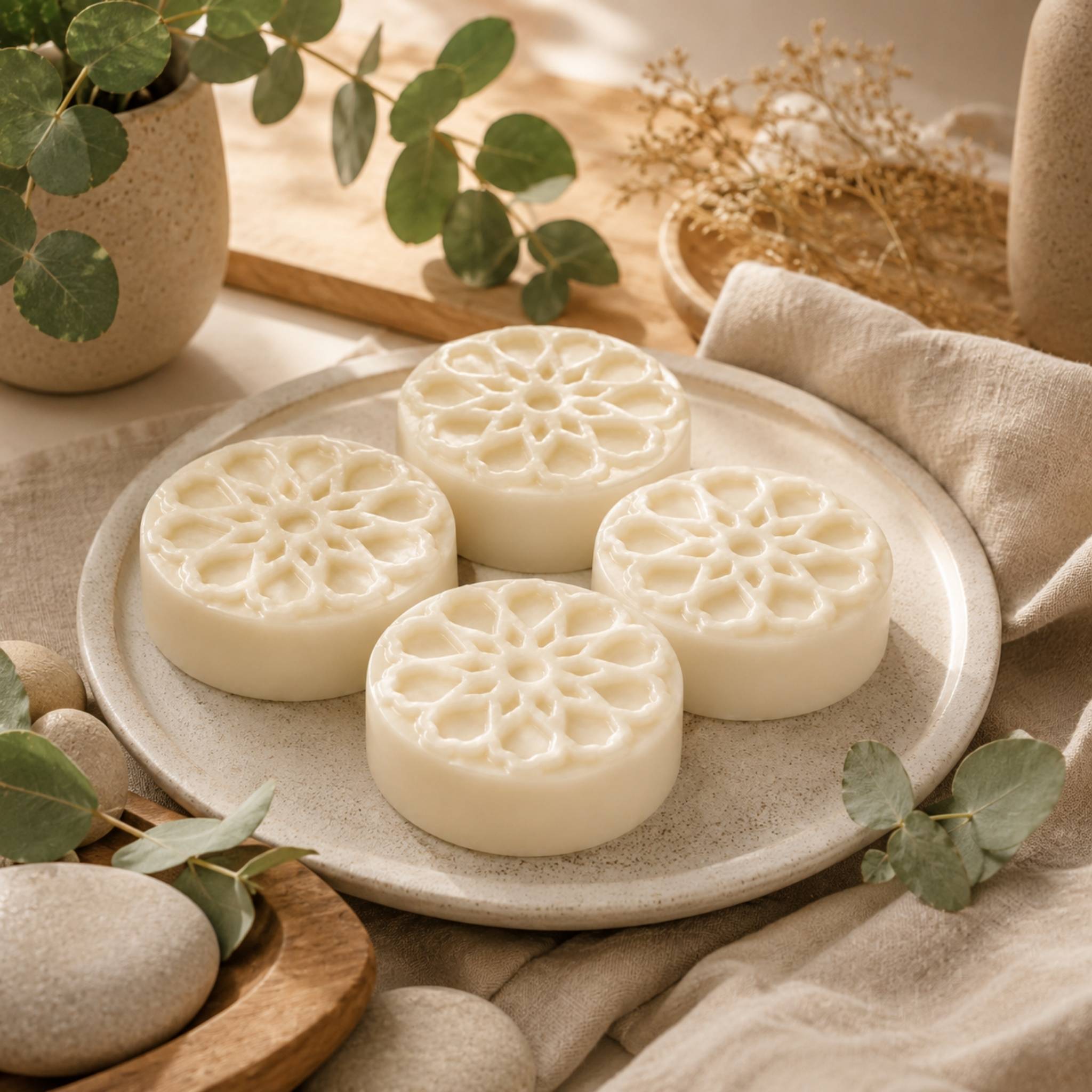 Fondant parfumé inspiré par la nature dans une ambiance douce et apaisante, collection Nature et Bien-être alvea.