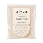 Fondant parfumé Balade en Forêt alvea présenté dans son sachet transparent