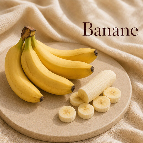 Fondant parfumé Banane alvea, présenté dans une ambiance fruitée.