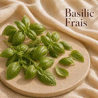 Fondant parfumé Basilic Frais alvea, présenté dans une ambiance naturelle et apaisante.