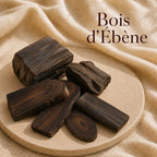 Fondant parfumé Bois d'Ébène alvea, présenté dans une ambiance naturelle et apaisante.