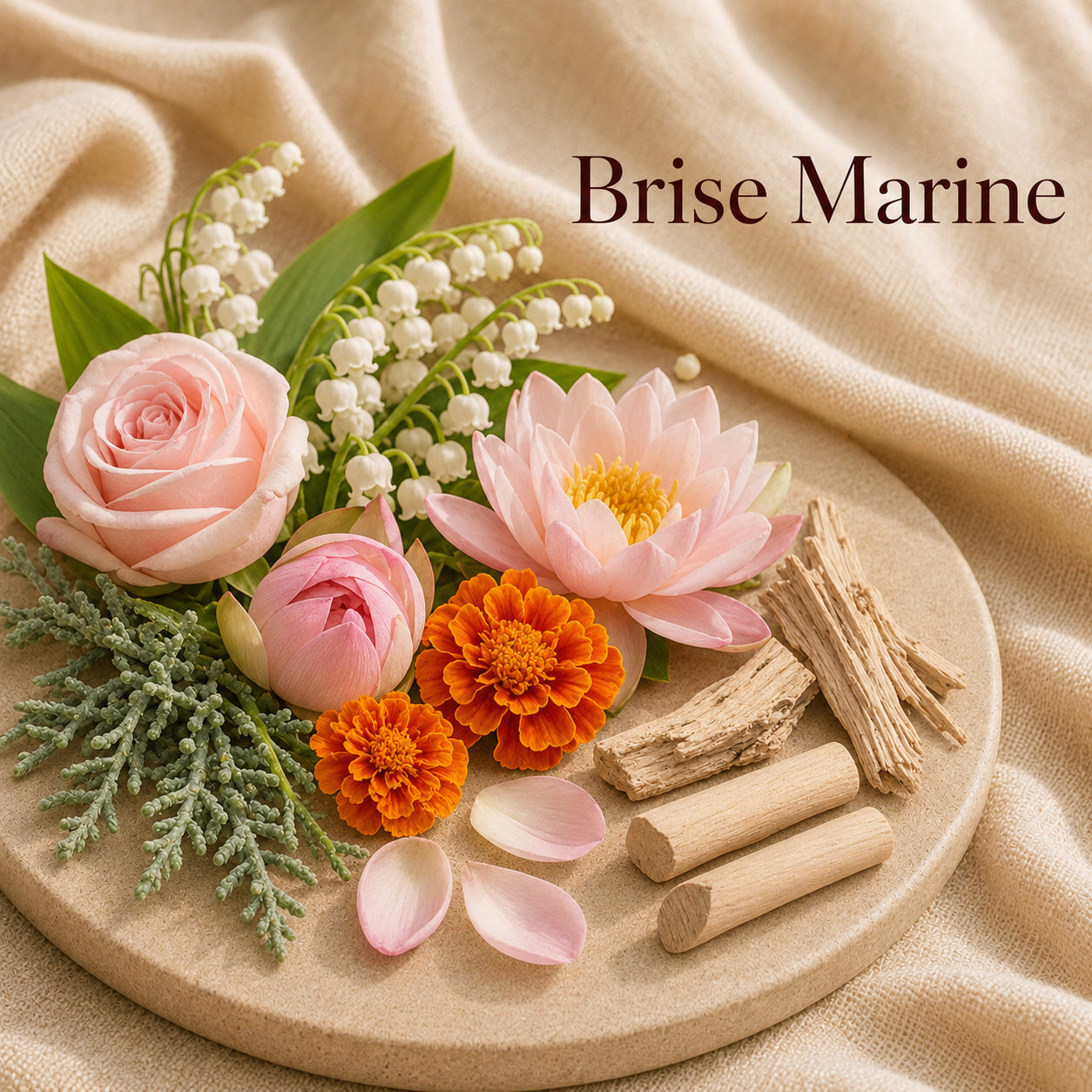 Fondant parfumé Brise Marine alvea, présenté dans une ambiance naturelle et apaisante.