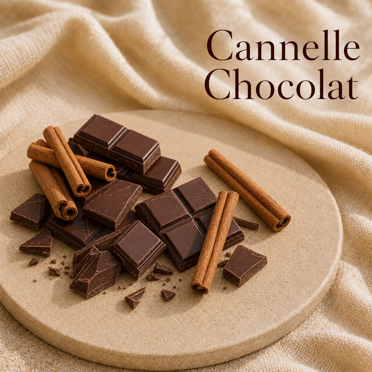 Fondant parfumé Cannelle Chocolat alvea, présenté dans une ambiance gourmande.