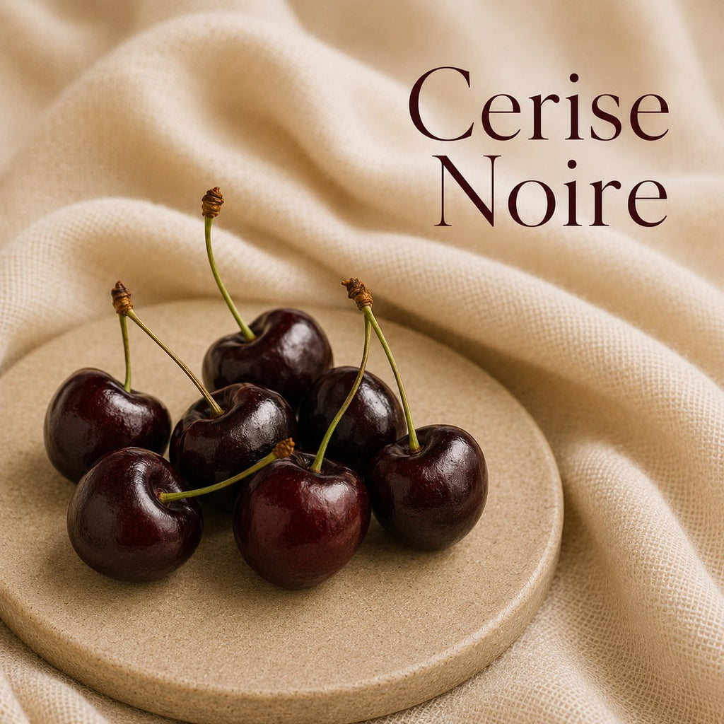 Fondant parfumé Cerise Noire alvea, présenté dans une ambiance fruitée.