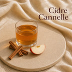 Fondant parfumé Cidre Cannelle alvea, présenté dans une ambiance gourmande.