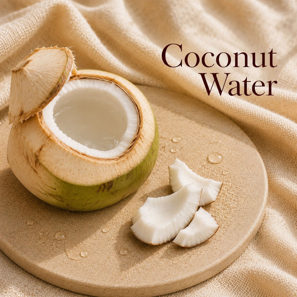 Fondant parfumé Coconut Water alvea, présenté dans une ambiance fruitée.