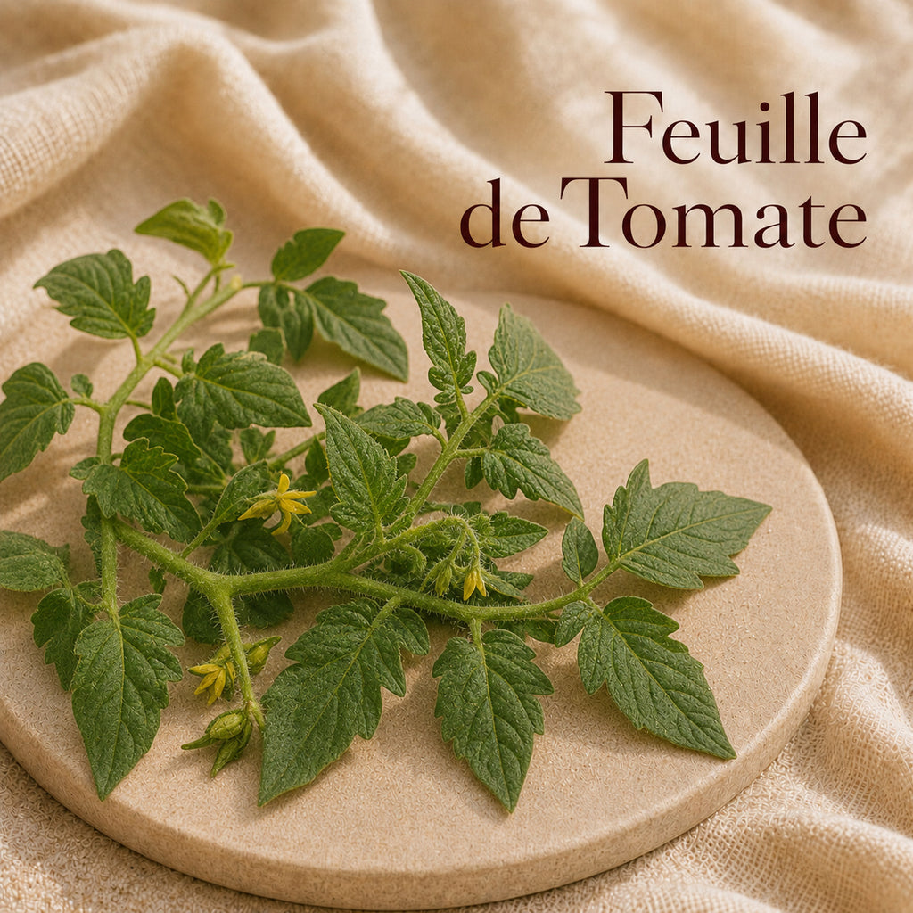 Fondant parfumé Feuille de Tomate alvea, présenté dans une ambiance naturelle et apaisante.