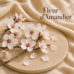 Fondant parfumé Fleur d'Amandier alvea, présenté dans une ambiance florale.