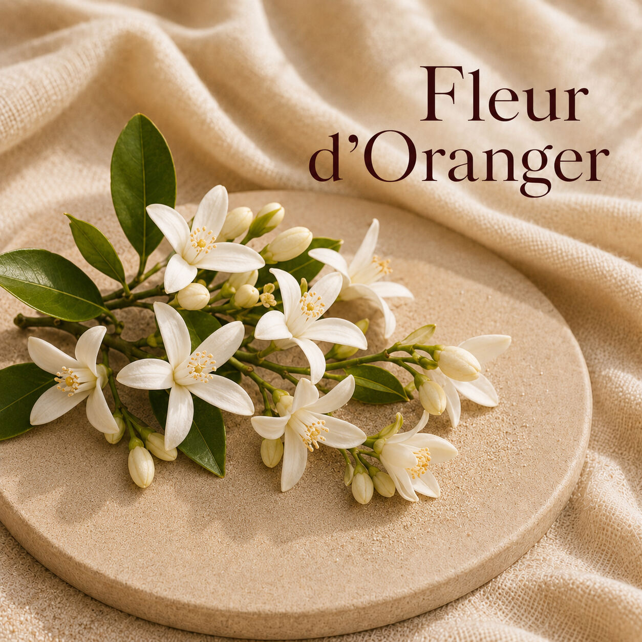 Fondant parfumé Fleur d'Oranger alvea, présenté dans une ambiance florale.