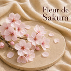 Fondant parfumé Fleur de Sakura alvea, présenté dans une ambiance florale.