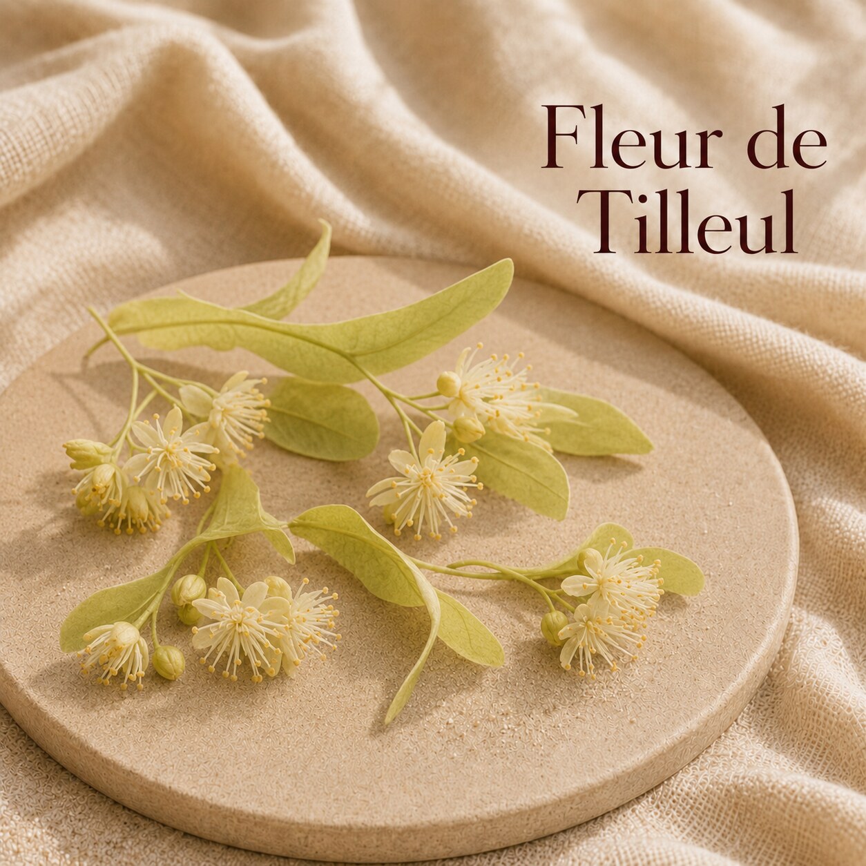 Fondant parfumé Fleur de Tilleul alvea, présenté dans une ambiance naturelle et apaisante.