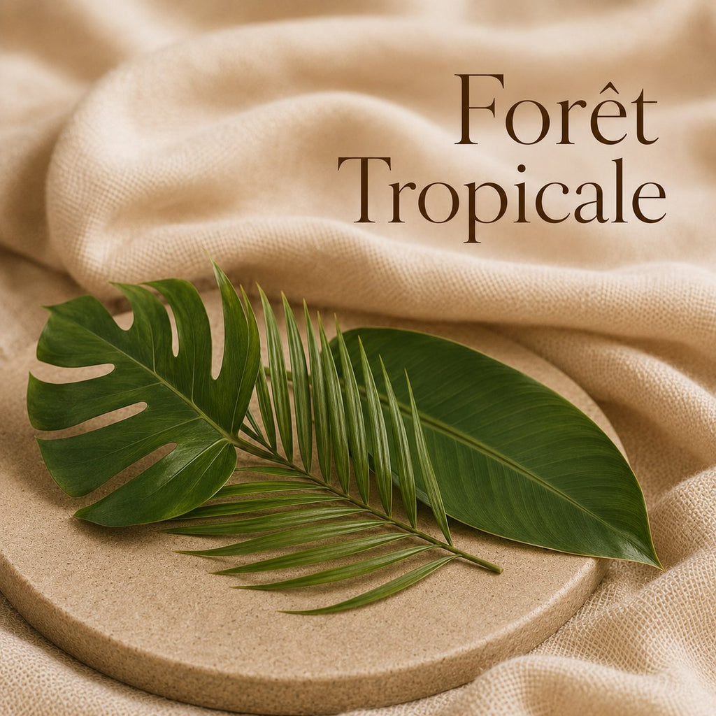 Fondant parfumé Forêt Tropicale alvea, présenté dans une ambiance naturelle et apaisante.