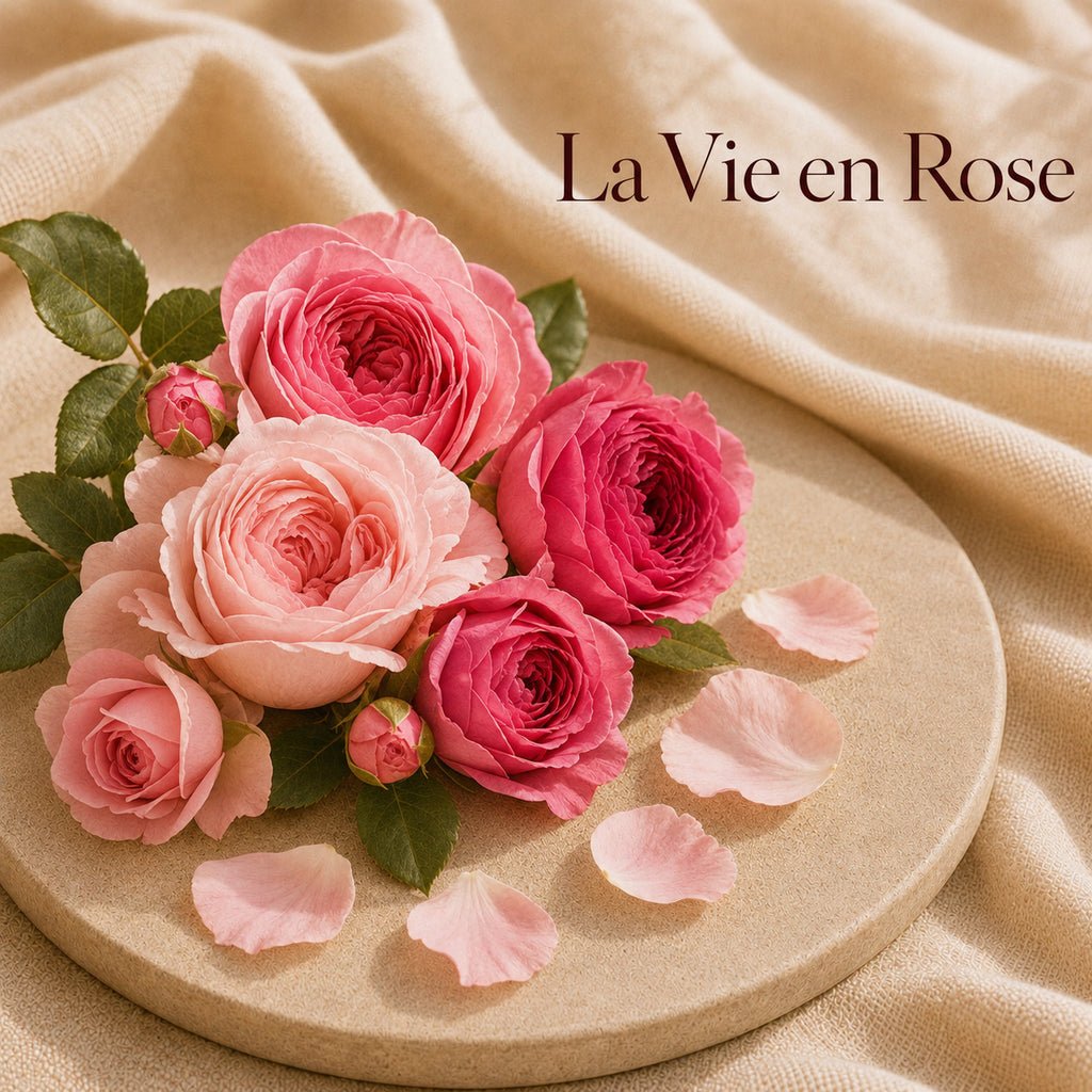 Fondant parfumé La Vie en Rose alvea, présenté dans une ambiance florale.