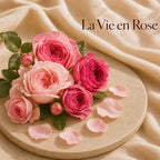 Fondant parfumé La Vie en Rose alvea, présenté dans une ambiance florale.