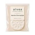 Fondant parfumé Menthe Chlorophylle alvea présenté dans son sachet transparent