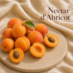 Fondant parfumé Nectar d'Abricot alvea, présenté dans une ambiance fruitée.