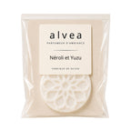 Fondant parfumé Néroli et Yuzu alvea présenté dans son sachet transparent