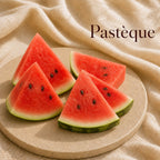 Fondant parfumé Pastèque alvea, présenté dans une ambiance fruitée.