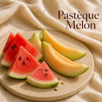 Fondant parfumé Pastèque Melon alvea, présenté dans une ambiance fruitée.