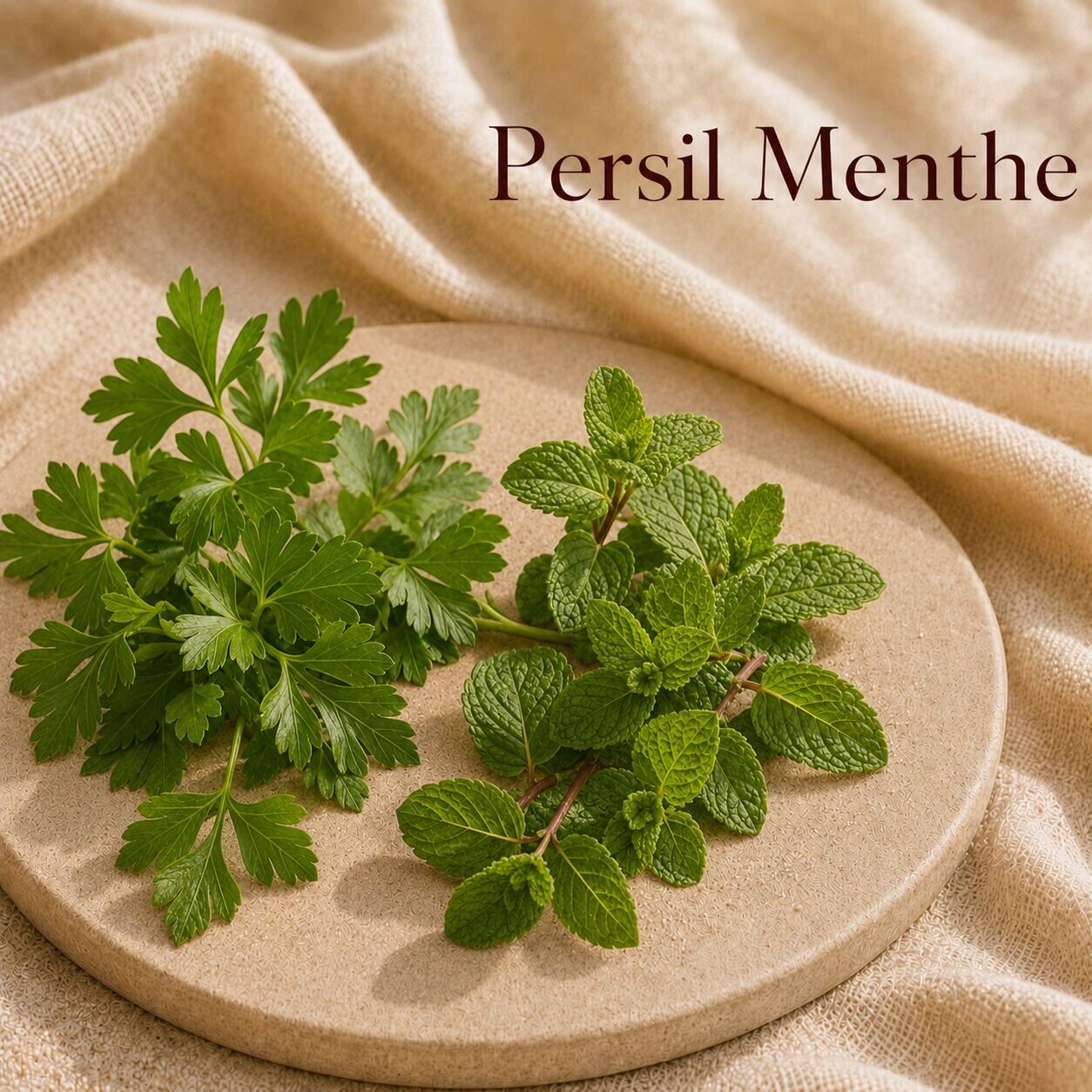 Fondant parfumé Persil Menthe alvea, présenté dans une ambiance naturelle et apaisante.