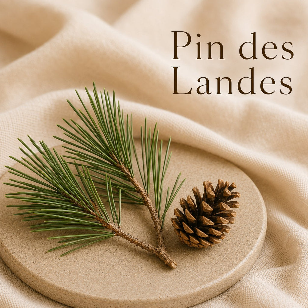 Fondant parfumé Pin des Landes alvea, présenté dans une ambiance naturelle et apaisante.