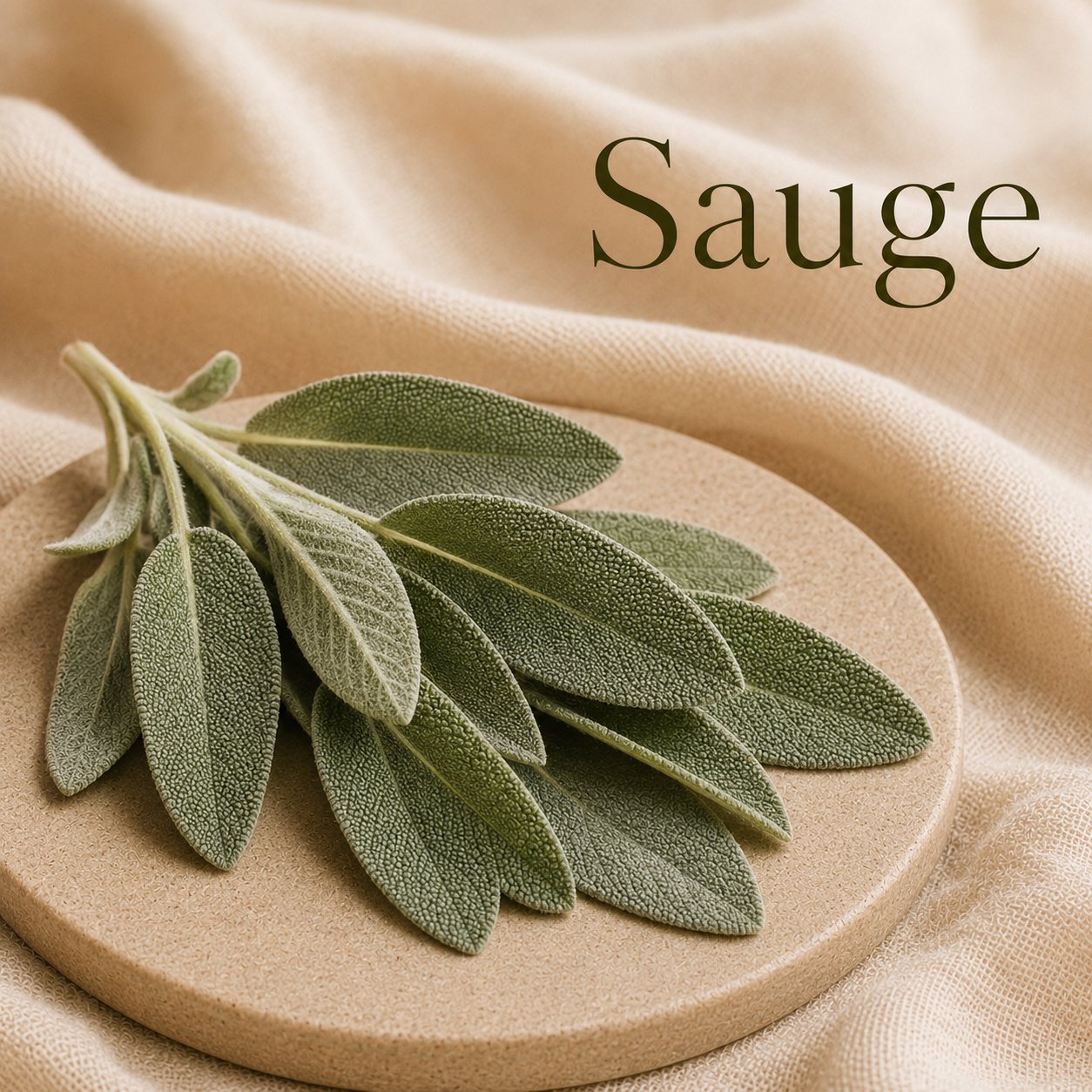 Fondant parfumé Sauge alvea, présenté dans une ambiance naturelle et apaisante.