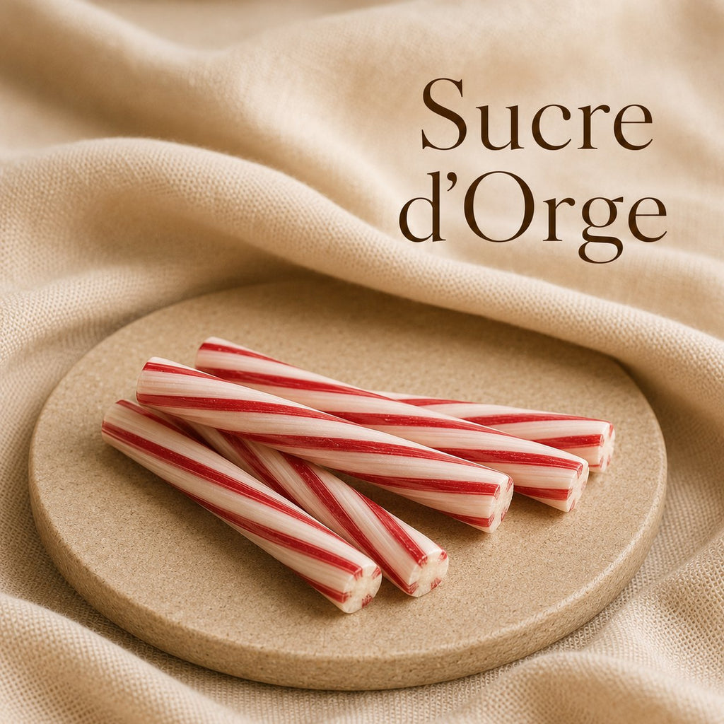 Fondant parfumé Sucre d'Orge alvea, présenté dans une ambiance gourmande.