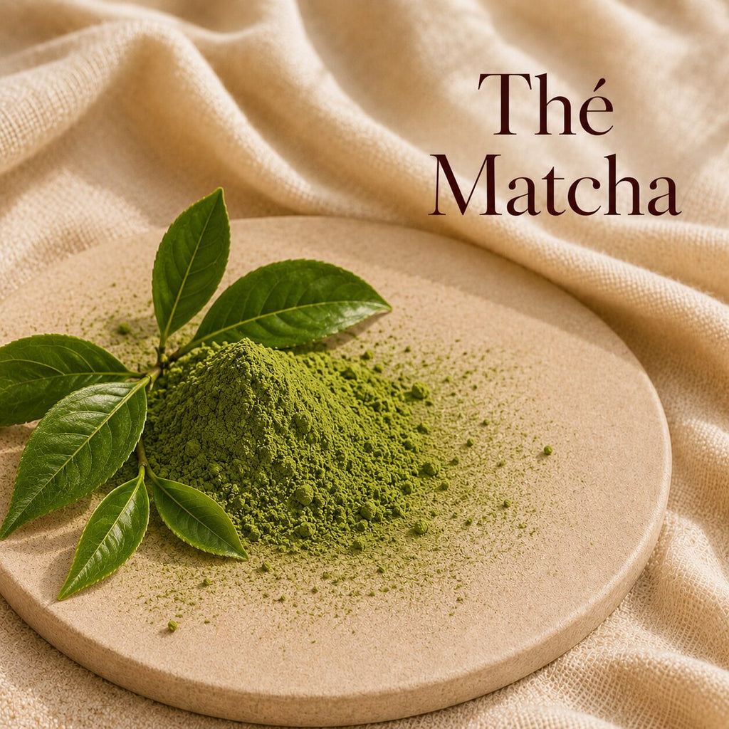 Fondant parfumé Thé Matcha alvea, présenté dans une ambiance naturelle et apaisante.