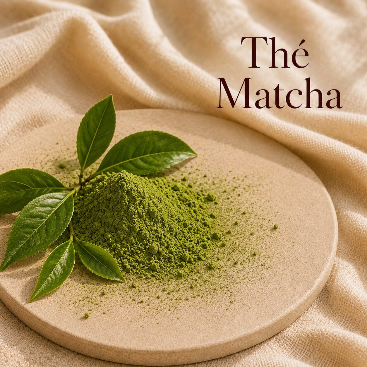 Fondant parfumé Thé Matcha alvea, présenté dans une ambiance naturelle et apaisante.
