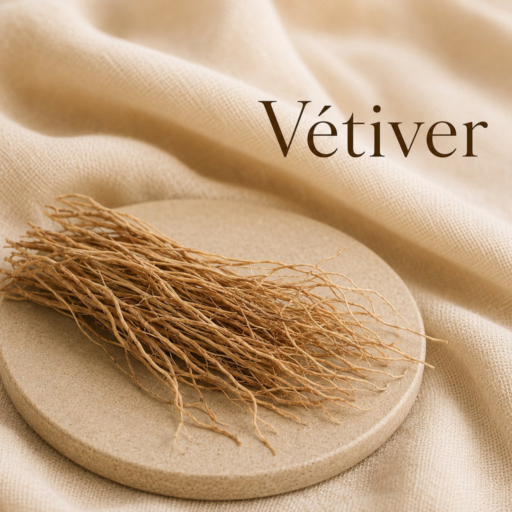 Fondant parfumé Vétiver alvea, présenté dans une ambiance naturelle et apaisante.