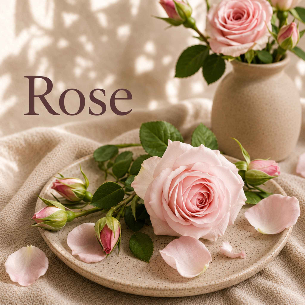 Fondant parfumé Rose alvea, présenté dans une ambiance florale.